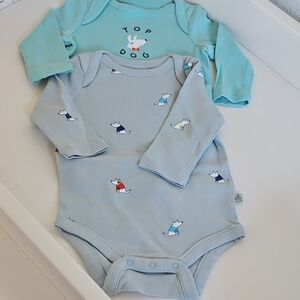Baby GAP boys Dog Print 0-3m Bodysuit Set